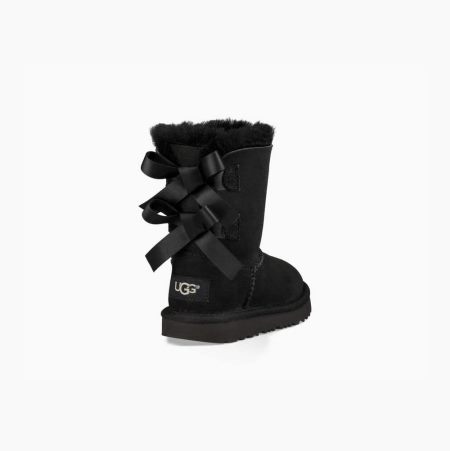 UGG Bailey Bow II Black Boots for Kids (UBWS72865)